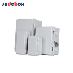 IP65 ABS PC Hinged Plastic Enclosure Waterproof Power Electrical Junction Box Gray Cover