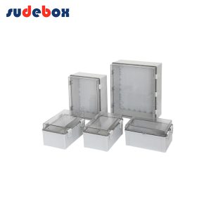 Hinged ABS PC Outdoor Waterproof Electric Box With Clear Cover
